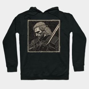 Geralt - The White Wolf Tarot Card Hoodie